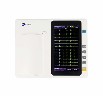 Digitale 3 Kanalen van het Scherm Medisch Ecg van de 7 duimkleur de Machineelektrocardiogram